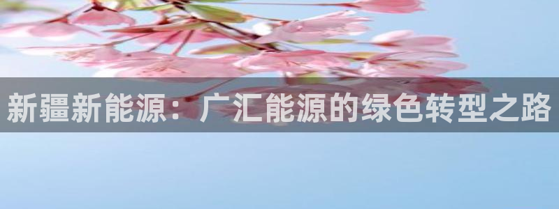 众腾娱乐博彩：新疆新能源：广汇能源的绿色