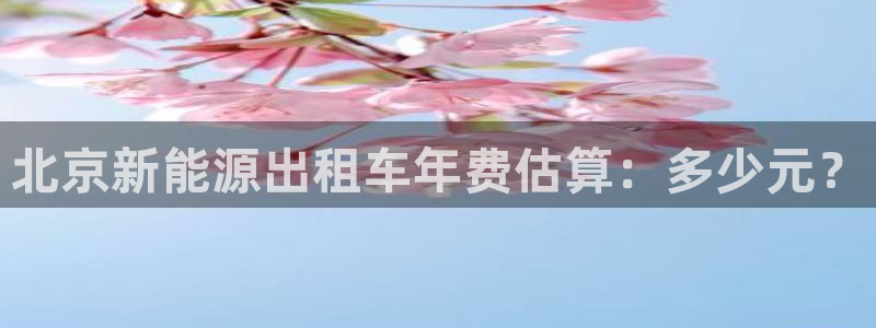 云南众腾娱乐：北京新能源出租车年费估算：